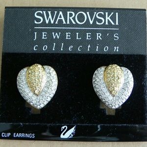 Vintage Swarovski Crystal Clip Earrings